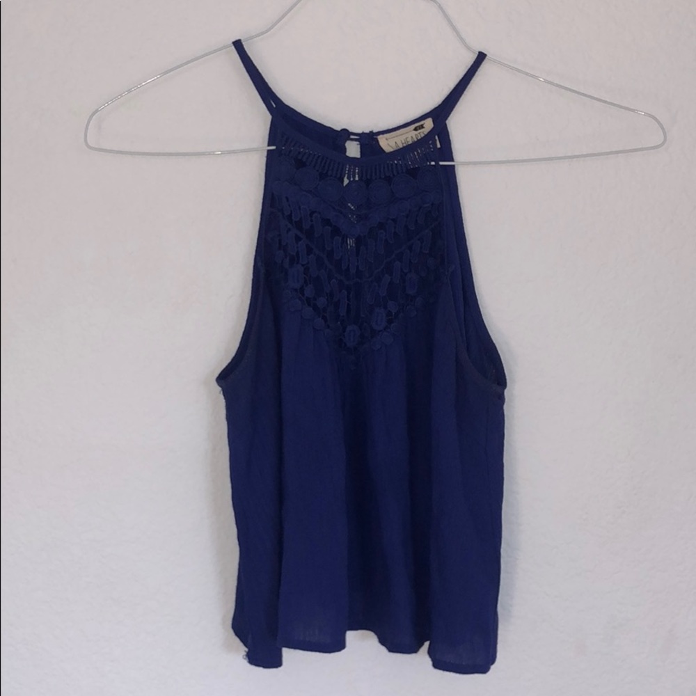 Pacsun Navy Blue Casual Tank Top